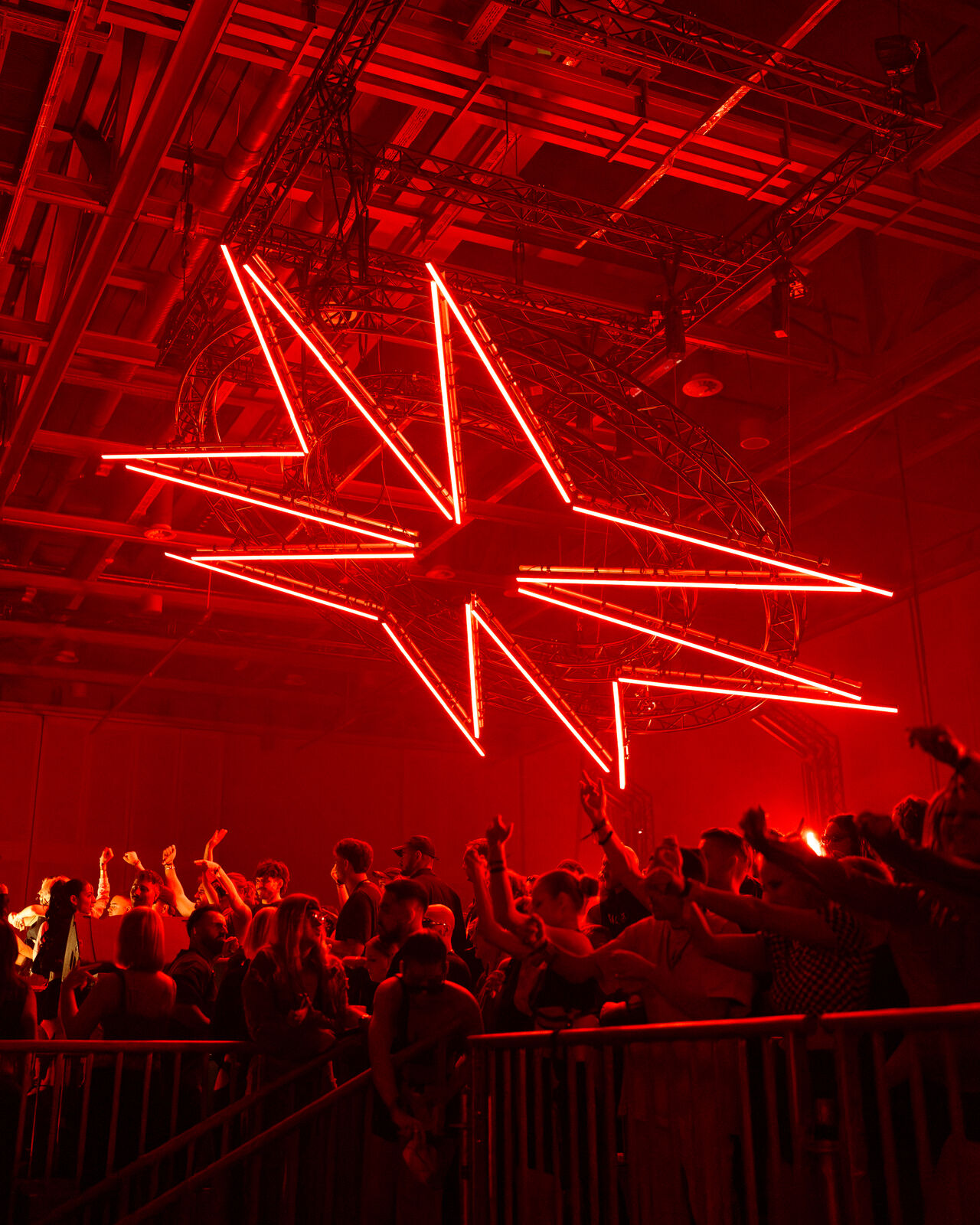 Lichtstern über der Crowd